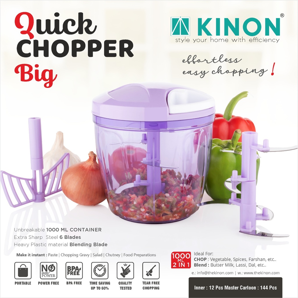 Hand Quick Chopper 1000ml - Deluxe