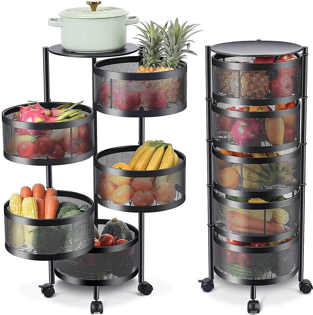 5 Layer Kitchen Trolley (Round - Model)