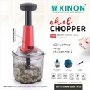 Square Push chopper 1100ml - deluxe