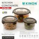3 Kitchen Container 600ml 1200ml 1800ml