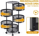 5 Layer Kitchen Trolley (Round - Model)