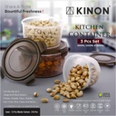 3 Kitchen Container 600ml 1200ml 1800ml