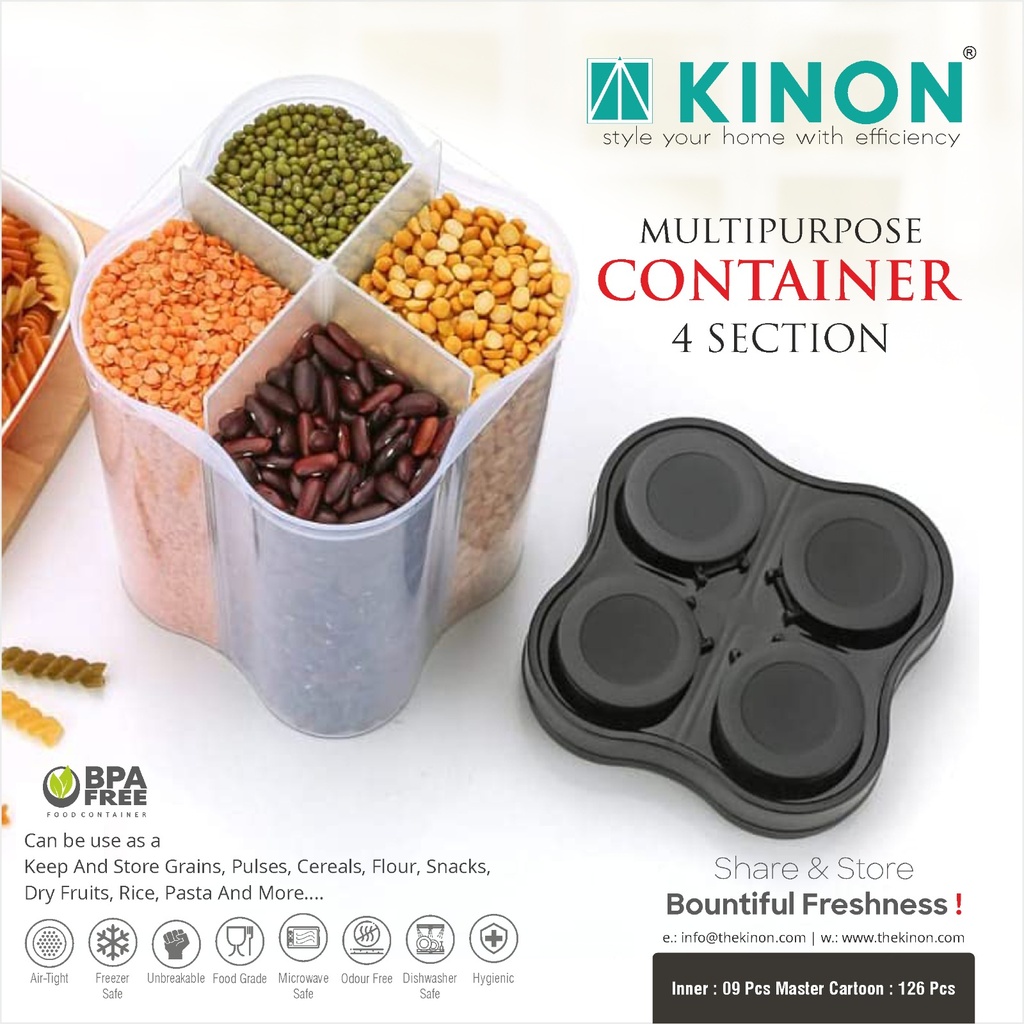4 Section Container