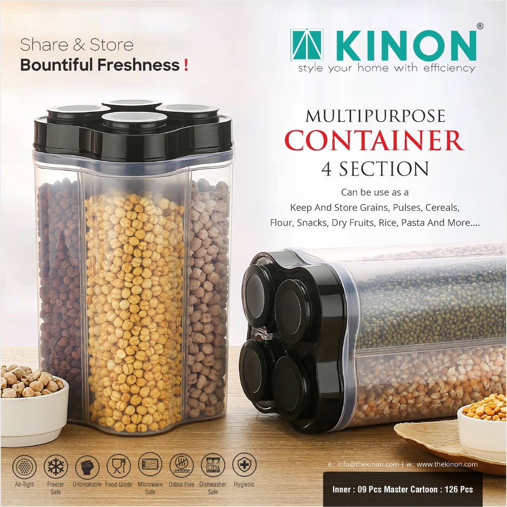 4 Section Container