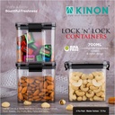 Air Tight Lock & Seal Container 700Ml (PACK OF 4)