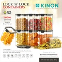 Air Tight Lock & Seal Container 1100Ml (Pack of 4)
