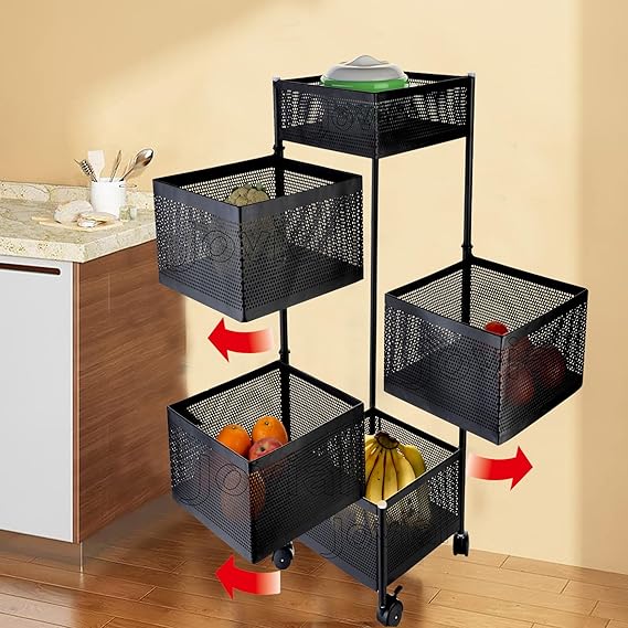 5 Layer Kitchen Trolley (Square - Model)