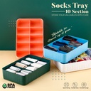 10 Compartment Socks Organizer (Pack of 2)