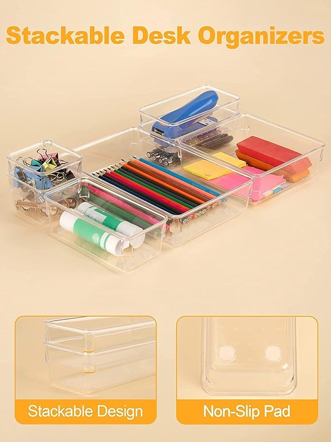 Clear Drawer Organizer 5set