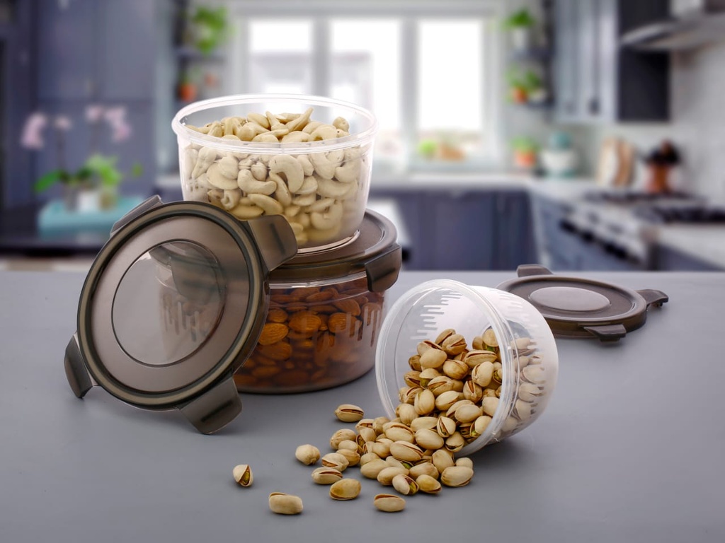 3 Kitchen Container 600ml 1200ml 1800ml