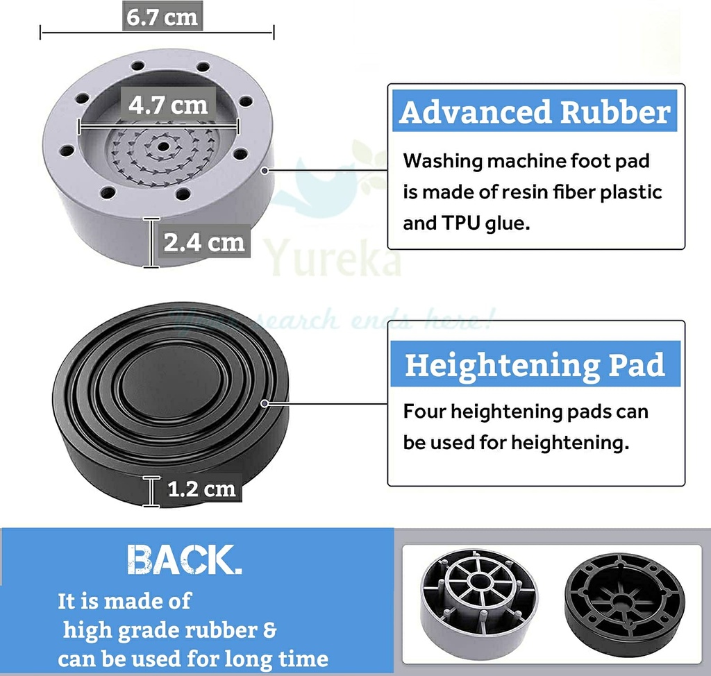 Grey Round Pads