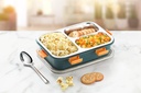 Imported 3 Comparment Steel Lunch Box 