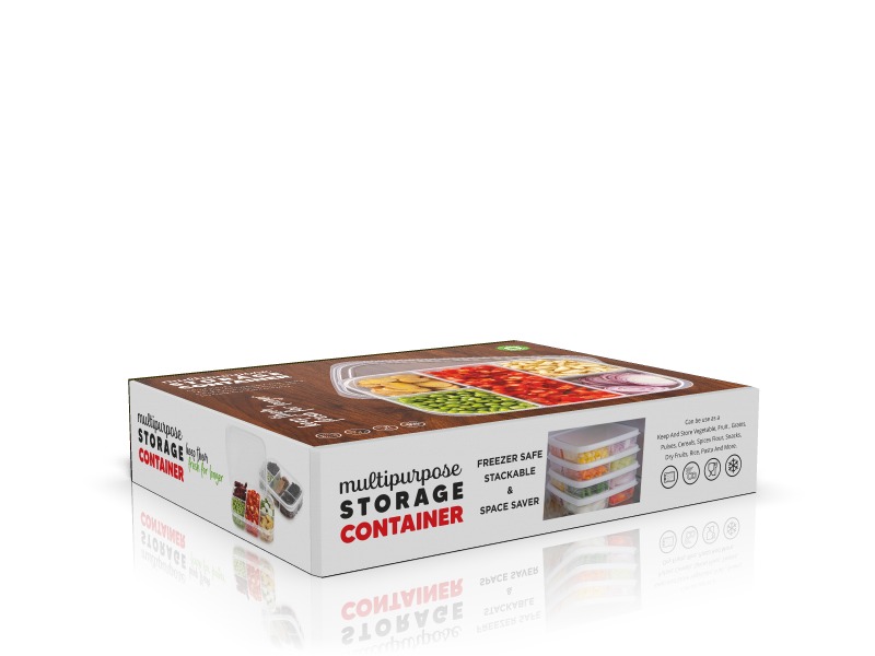 Multipurpose 5 Comp. Fridge Storage Container 