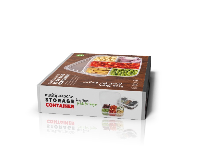 Multipurpose 5 Comp. Fridge Storage Container 