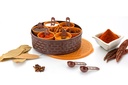 Round Masala Box With Spoons & Cups 
