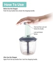 Square Push chopper 1100ml - deluxe