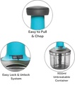 Square Push chopper 700ml - deluxe
