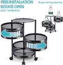 2 Layer Kitchen Trolley (Round - Model)