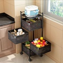 2 Layer Kitchen Trolley (Square - Model)