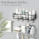 4 Hook Bathroom Corner Shelf 