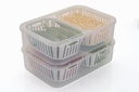 Bloombite 2 Grid Plastic Fridge Container 