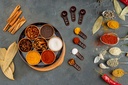 Round Masala Box With Spoons & Cups 
