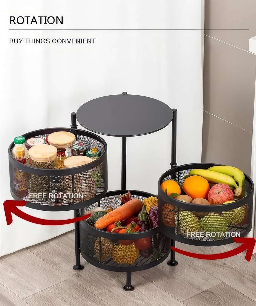 3 Layer Kitchen Trolley (Round - Model)