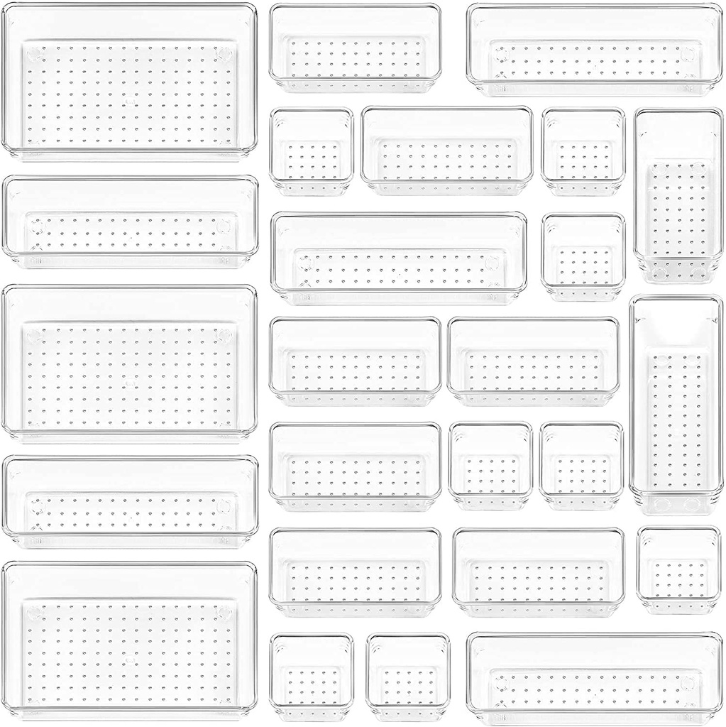 Clear Drawer Organizer 25set