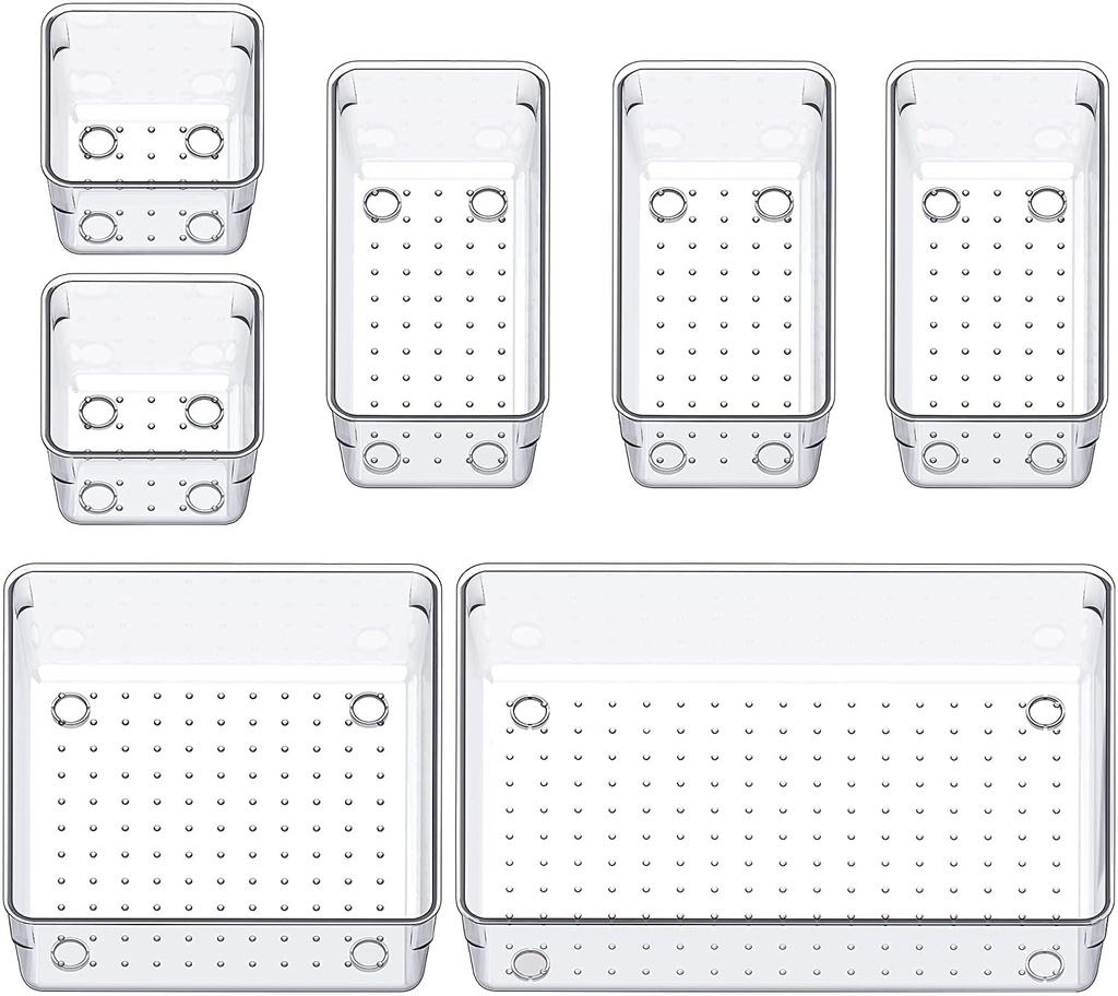Clear Drawer Organizer 7set