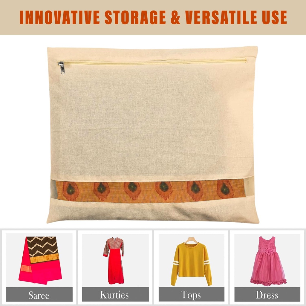 Saree Cover With Zipper (14.5*16.5 Inch)