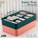 10 Compartment Socks Organizer (Pack of 2)