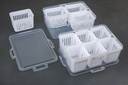 Fridge Container 6 Grid Cup With Lock 