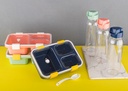 Tokyo Lunch Box 4 Lock With Water Bottle Combo 