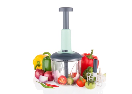 [KN-2] Round Side Lock Push Chopper 1100ml 