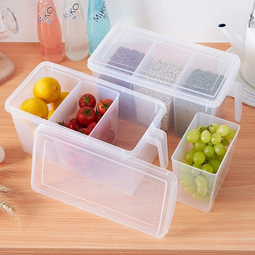 [KN-78] 3 Comparment Multipurpose Storage Box For Fridge