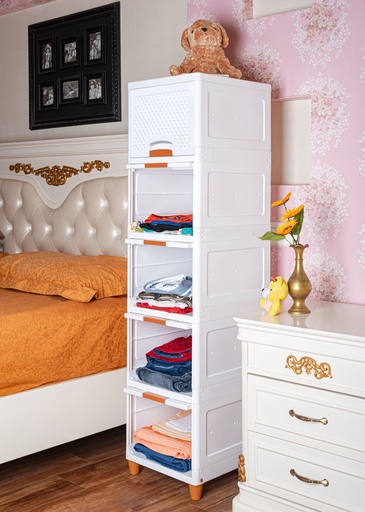 [KN-120] Cabinet Drawer 4 Layer - Ivory Colour(OffWhite)