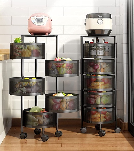 [KN-120] 4 Layer Kitchen Trolley (Round - Model)