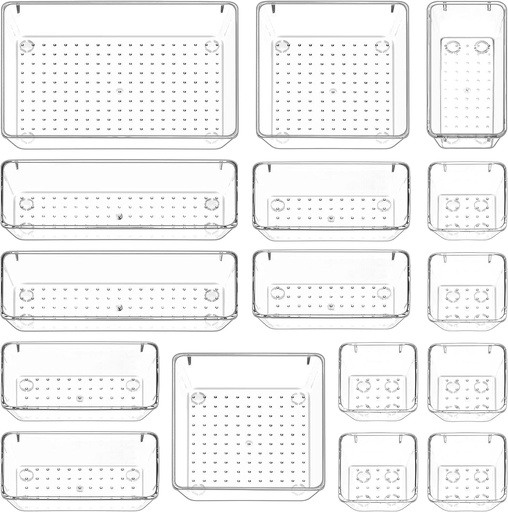 [KN-127] Clear Drawer Organizer 16set