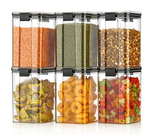 [KN-87] Air Tight Lock & Seal Container 1100Ml (Pack of 6)