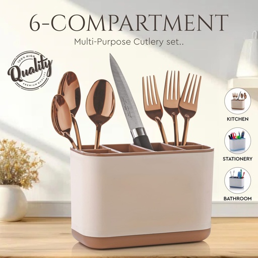 [KN-122] 6 Compartment Cutlery Organiser 