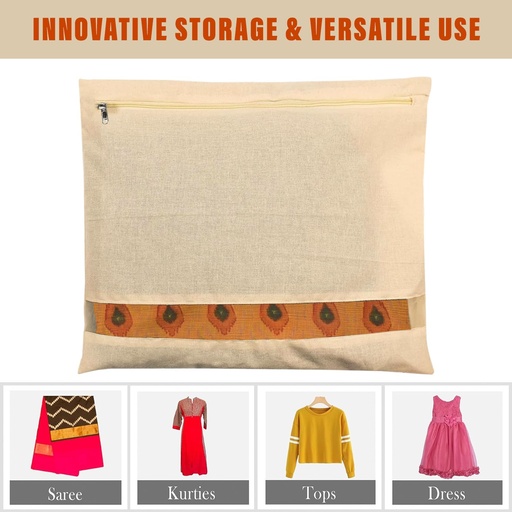 Saree Cover With Zipper (14.5*16.5 Inch)