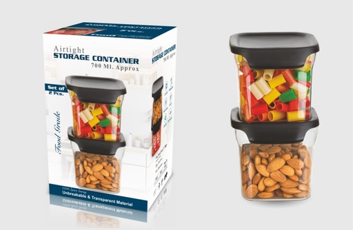 [KN-87] Dolphin Square Container 700 ml - pack of 2